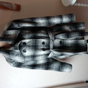 Avenue Plus Size Faux Fur Trench Coat